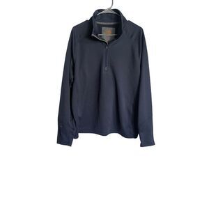 Timberland Mens Dark Blue Raglan Sleeve Thumbhole 1/4 Zip Sweater Size Large